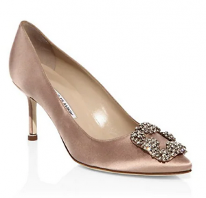 Manolo Blahnik Hangisi 70 Embellished Satin Pumps